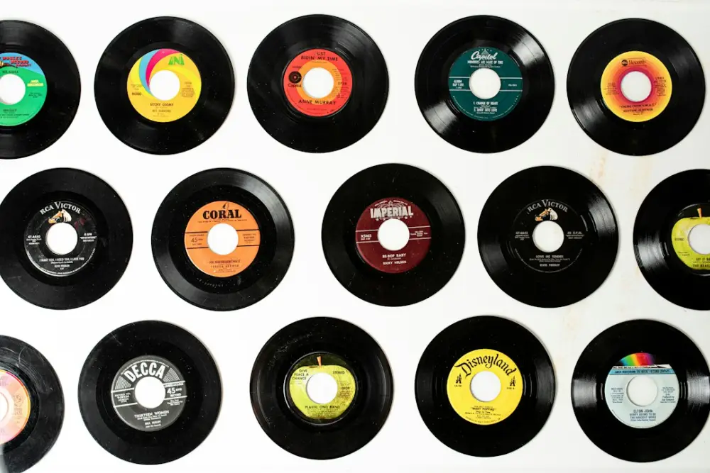 A collection of various records on a wall, illustrating family records